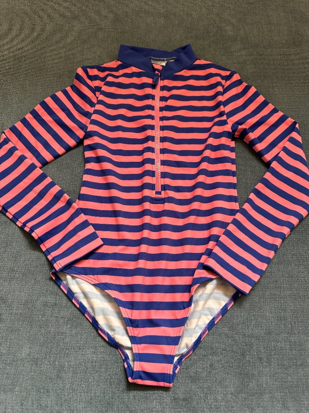 Mini Boden Striped Swimsuit